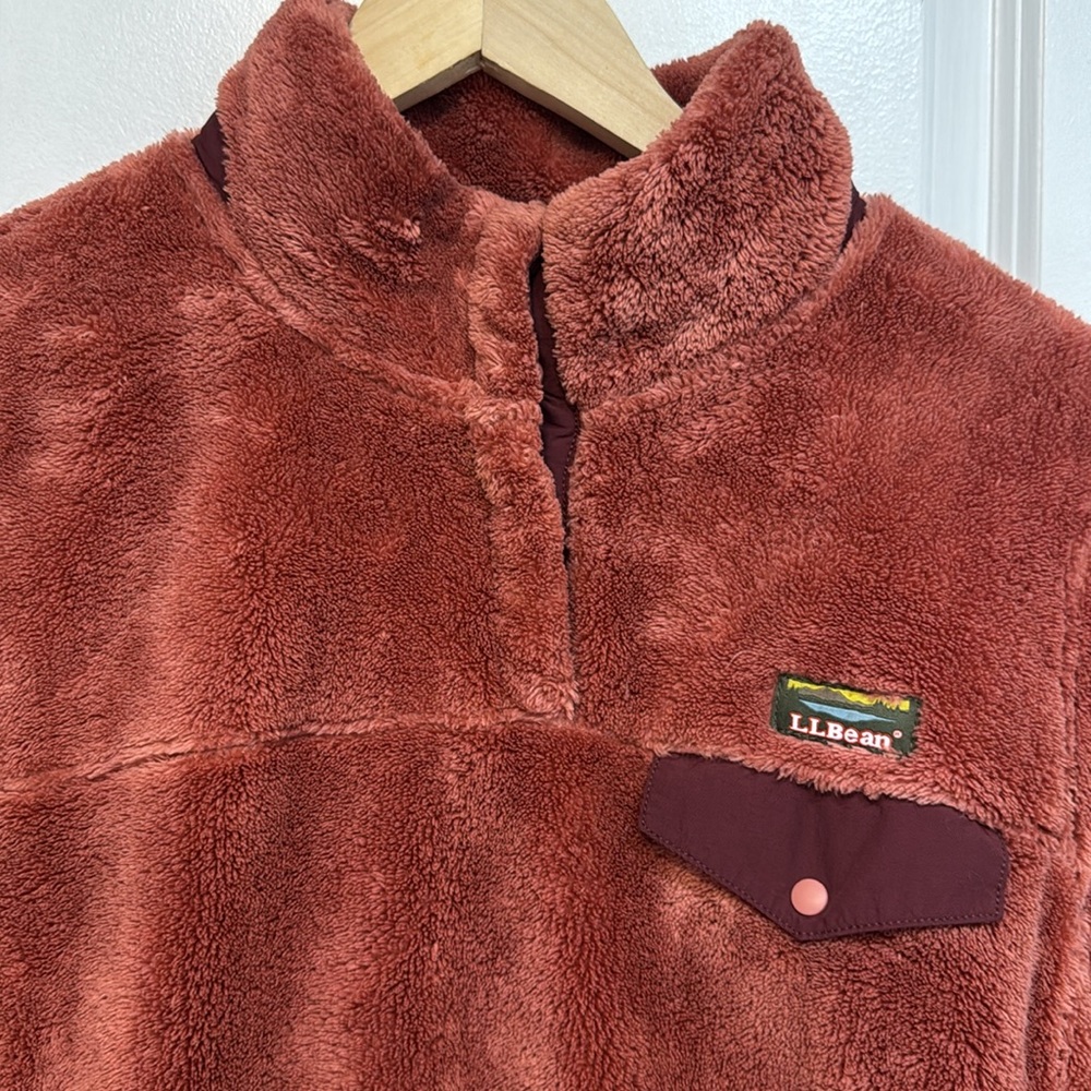 L.L. Bean Sherpa Fleece Pullover - Picture 2 of 5